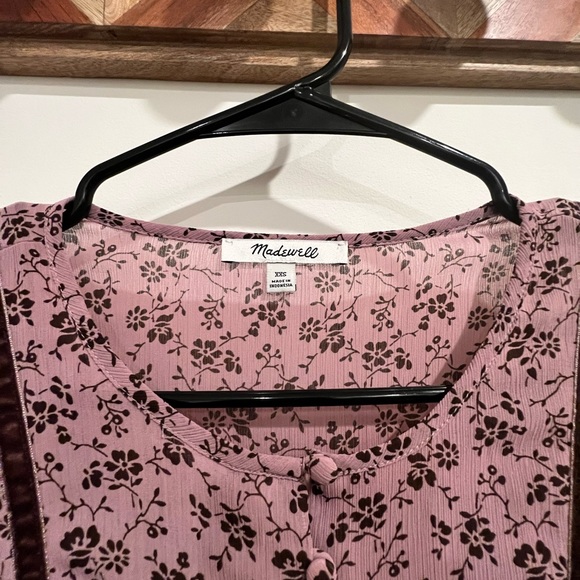 Madewell Long-sleeve Tiered Dress in Branch Floral XXS - Picture 3 of 6